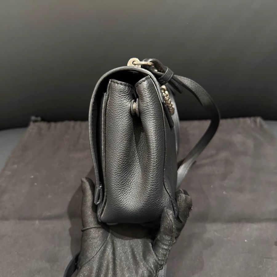 🈶購證 #全網最甜💰 #荔枝紋牛皮 Lv lockme bb黑銀斜挎包🈶墊肩-7