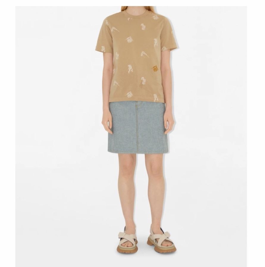 Burberry 女士 徽標圖案T恤XXS XS S M L XL碼-4