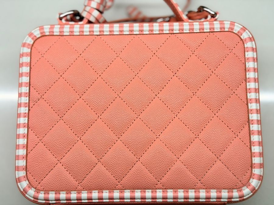 Chanel 香奈兒 中號Vanity case 牛皮荔枝紋相機包 粉紅色-2