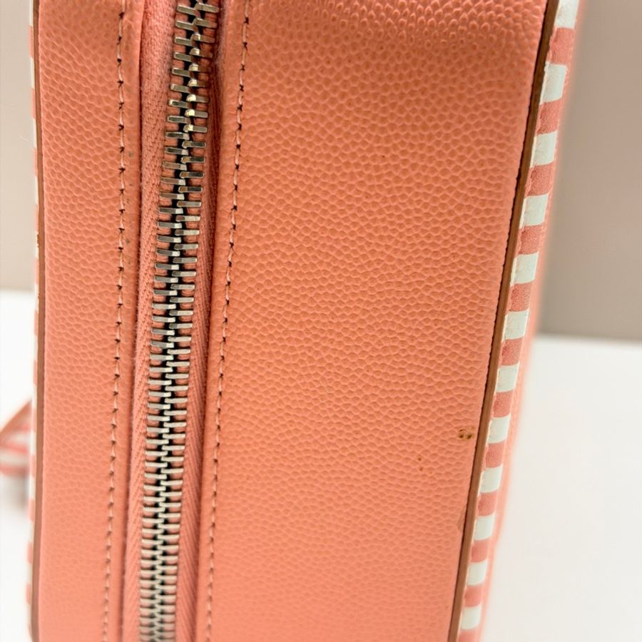 Chanel 香奈兒 中號Vanity case 牛皮荔枝紋相機包 粉紅色-4