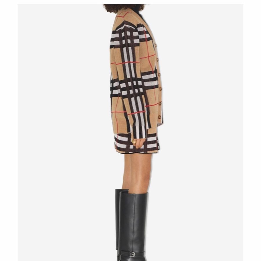 Burberry 女士 格紋科技棉開衫XS S M L XL-3