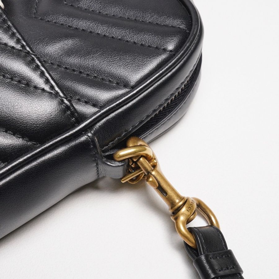 Gucci GG Marmont 皮革斜背包+手拿包+零錢包 一組3個-17