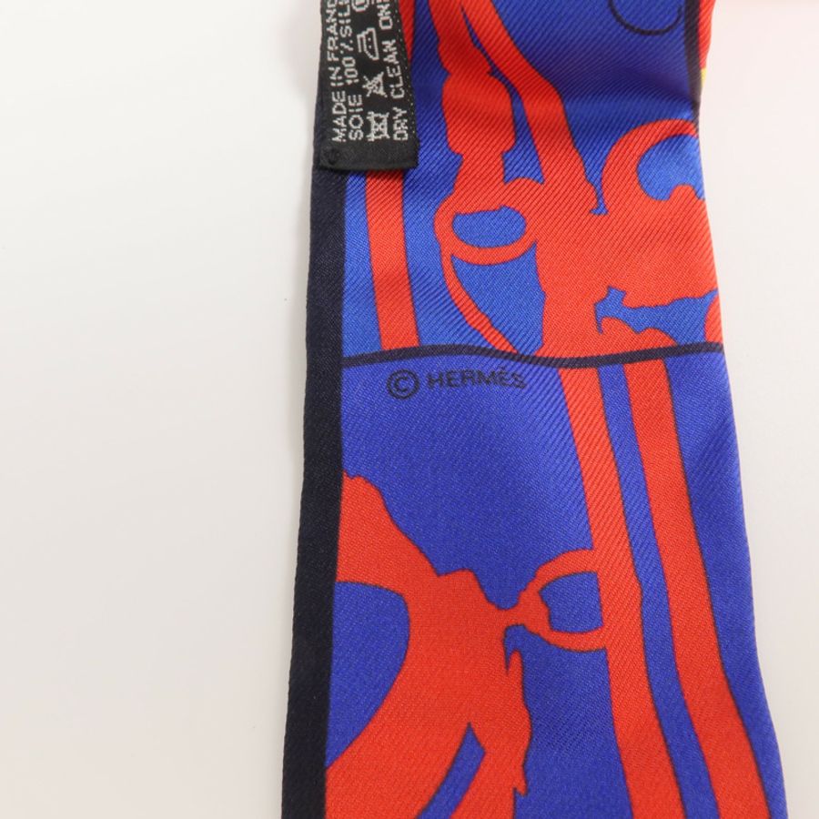 HERMES 絲質Twilly絲巾-5