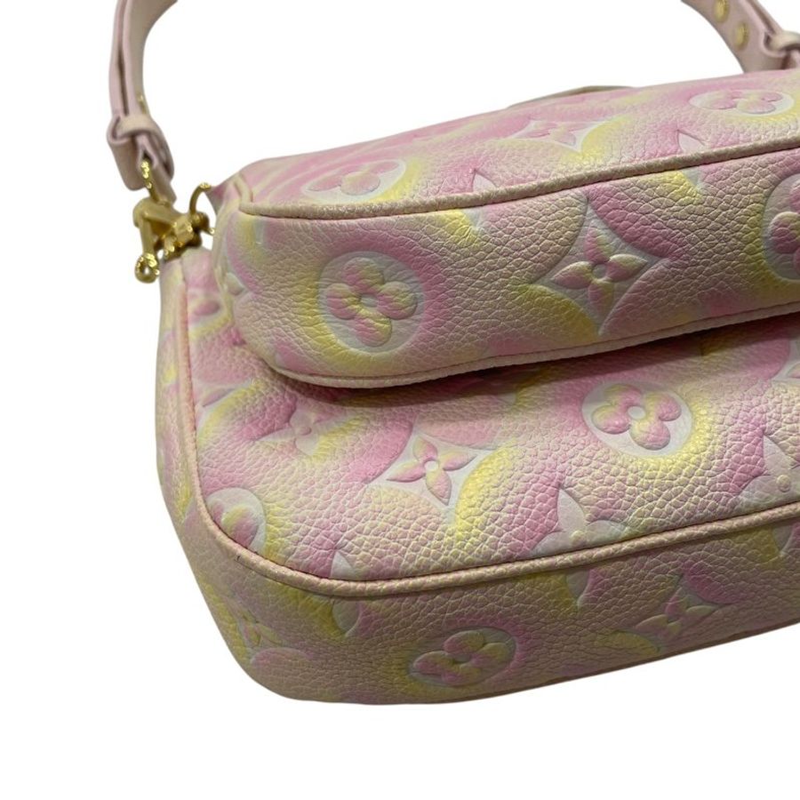 LOUIS VUITTON 路易威登 M46093 MULTI POCHETTE ACCESSOIRES 二合一麻將包 皮革 粉色 金釦-6