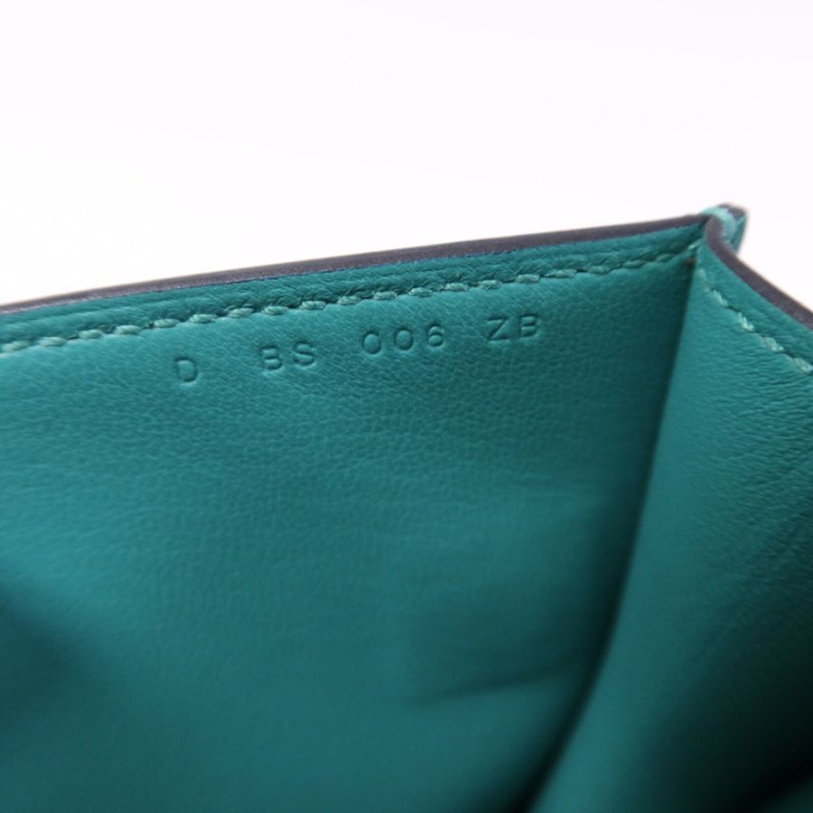 HERMES 【激減優惠】Evercolor皮革Twins銀扣肩背袋Rose Azalee/Menthe-8