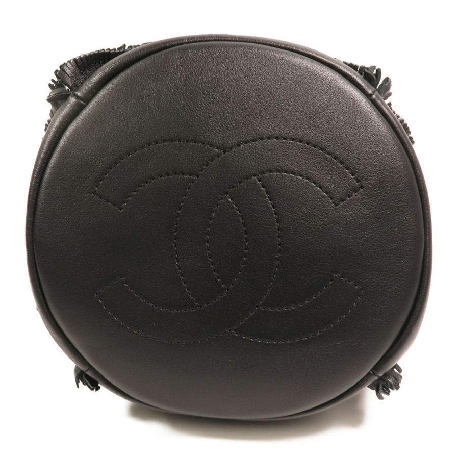 CHANEL 牛皮皮革Bucket Bag金扣鏈帶肩背袋-3