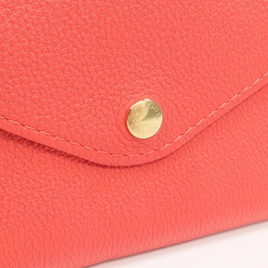 LOUIS VUITTON 牛皮皮革Envelope Wallet金扣長錢包-11