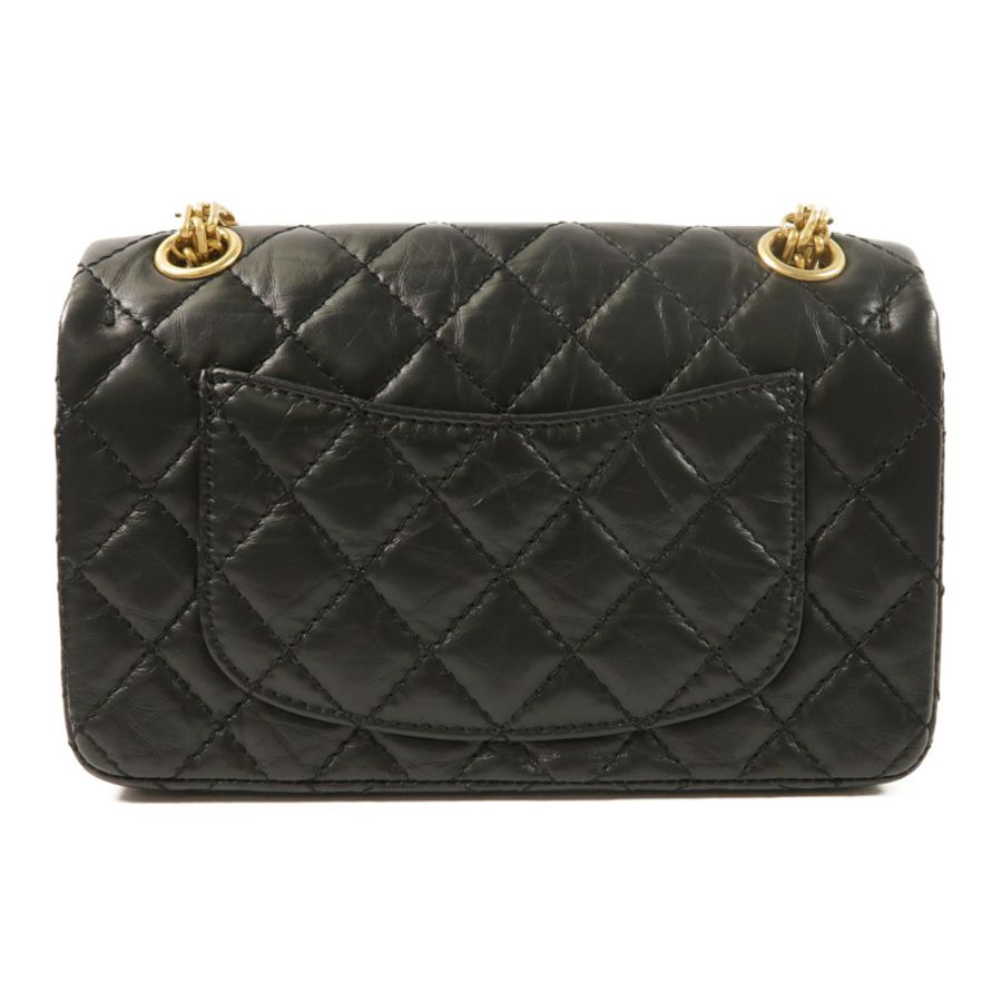 CHANEL 牛皮皮革2.55 Mini金扣鏈帶肩背袋-1