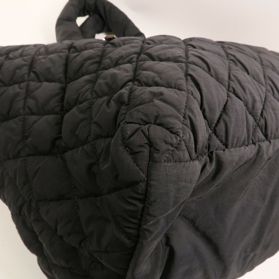CHANEL 尼龍Coco Cocoon銀扣手挽袋-12