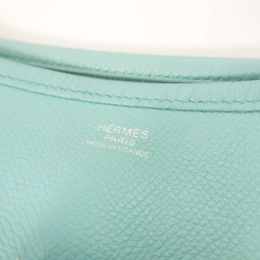 HERMES Epsom皮革Evelyne GM銀扣肩背袋-6