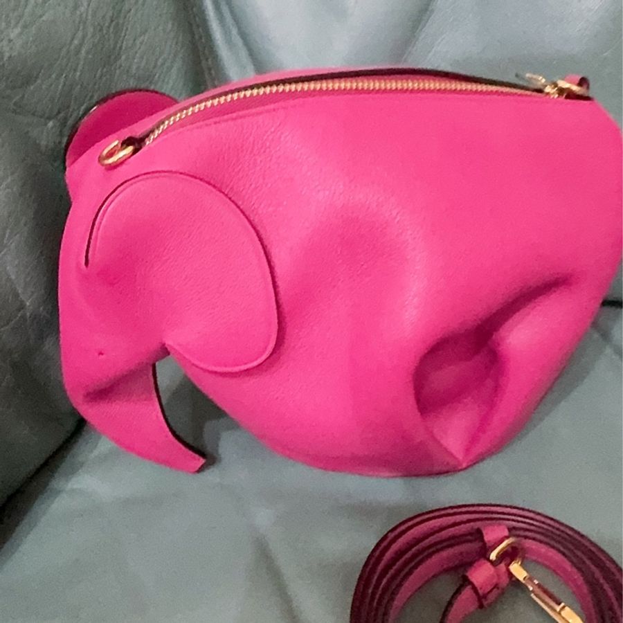 未使用LOEWE 經典Elephant 斜背小包-18