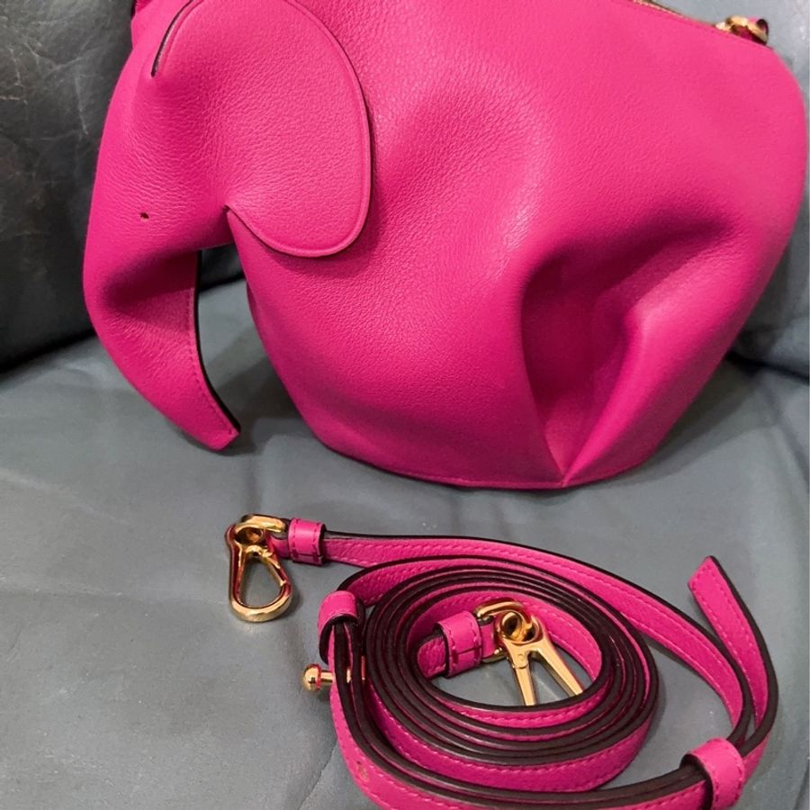 未使用LOEWE 經典Elephant 斜背小包-23