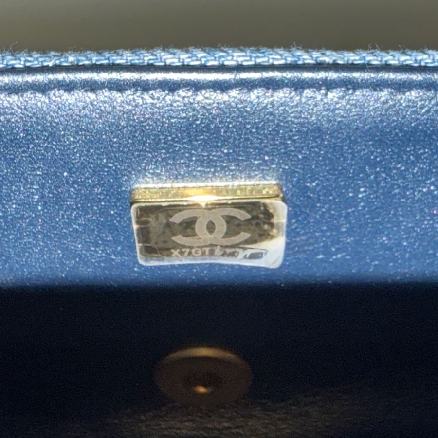 914intheair精品代購『限量品閒置』Chanel 香奈兒 mini coco 20口蓋包 漸層牛仔 大mini CF 20cm classic flag牛仔包-30