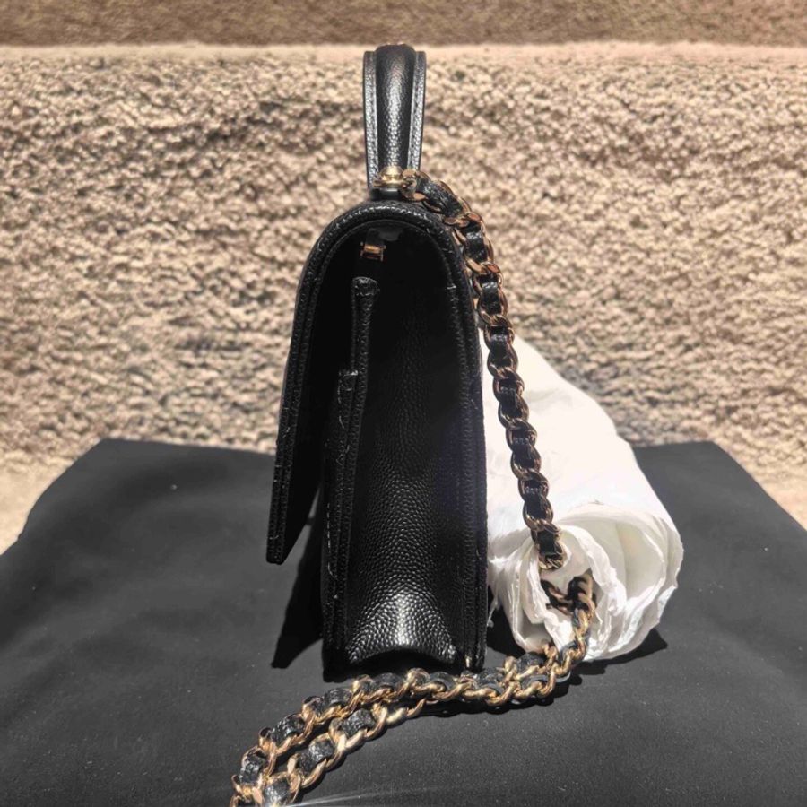 【難買大熱款❤️接近全新大全套✨全網最低價】Chanel 25C 荔枝紋牛皮 手柄單肩包|斜背包|手提包 芯片款-3