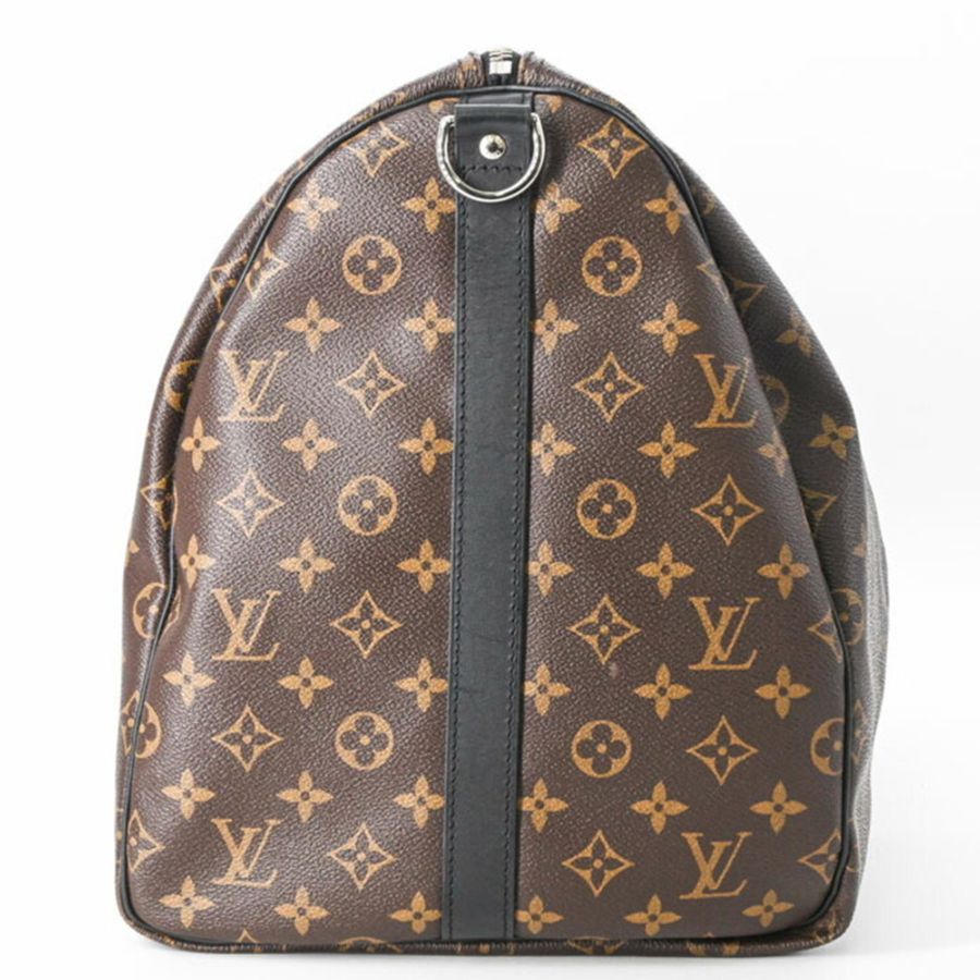 路易威登 Louis Vuitton Boston Bag Monogram Macassar Keepall Bandouliere 55 Brown M56714-4