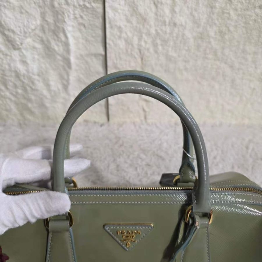 Prada 抹茶綠波士頓包-15