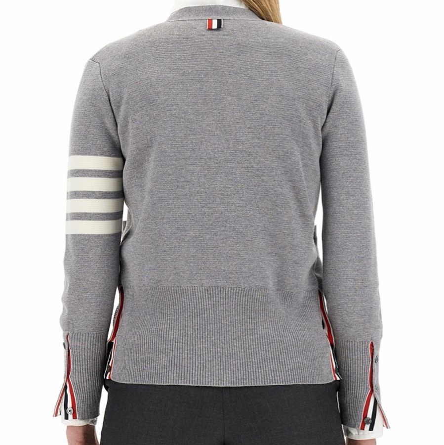 Thom Browne 女士 四條紋羊毛V領開衫IT-36 IT-38 IT-40 IT-42 IT-44碼-1