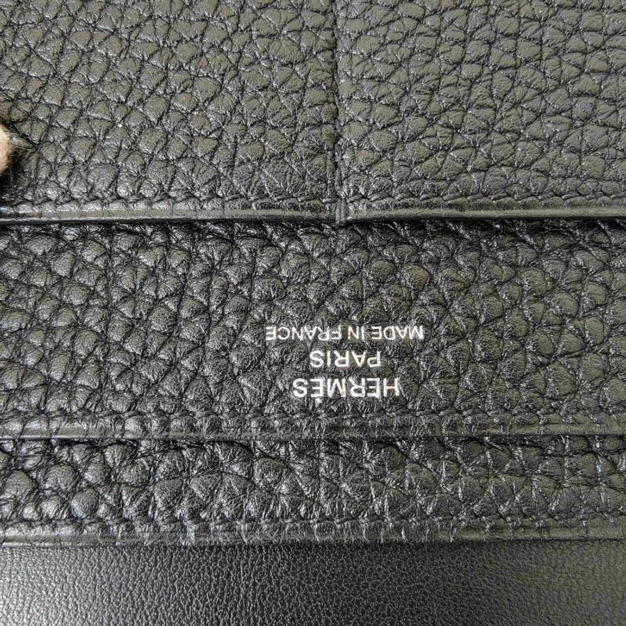 Hermes 愛馬仕celemence 牛皮黑色錢包 框M 長20cm 2009年 97新-9