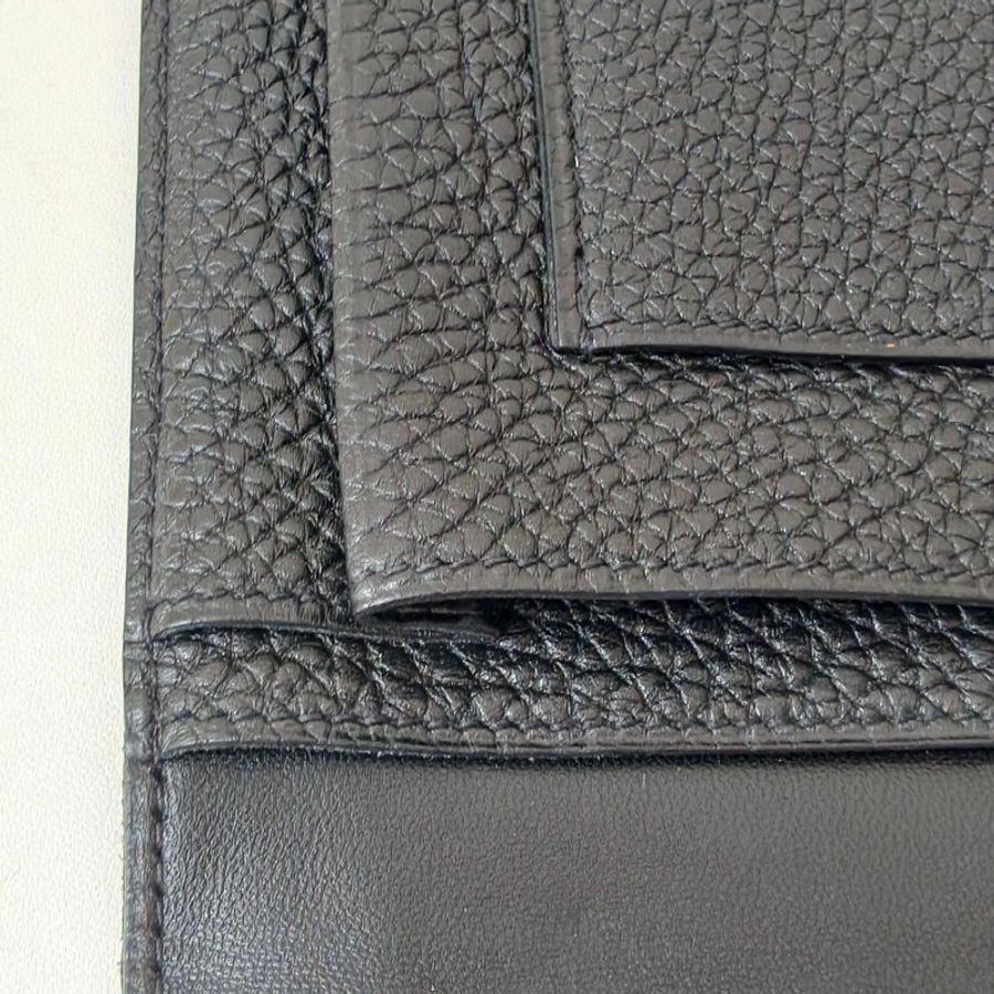 Hermes 愛馬仕celemence 牛皮黑色錢包 框M 長20cm 2009年 97新-12