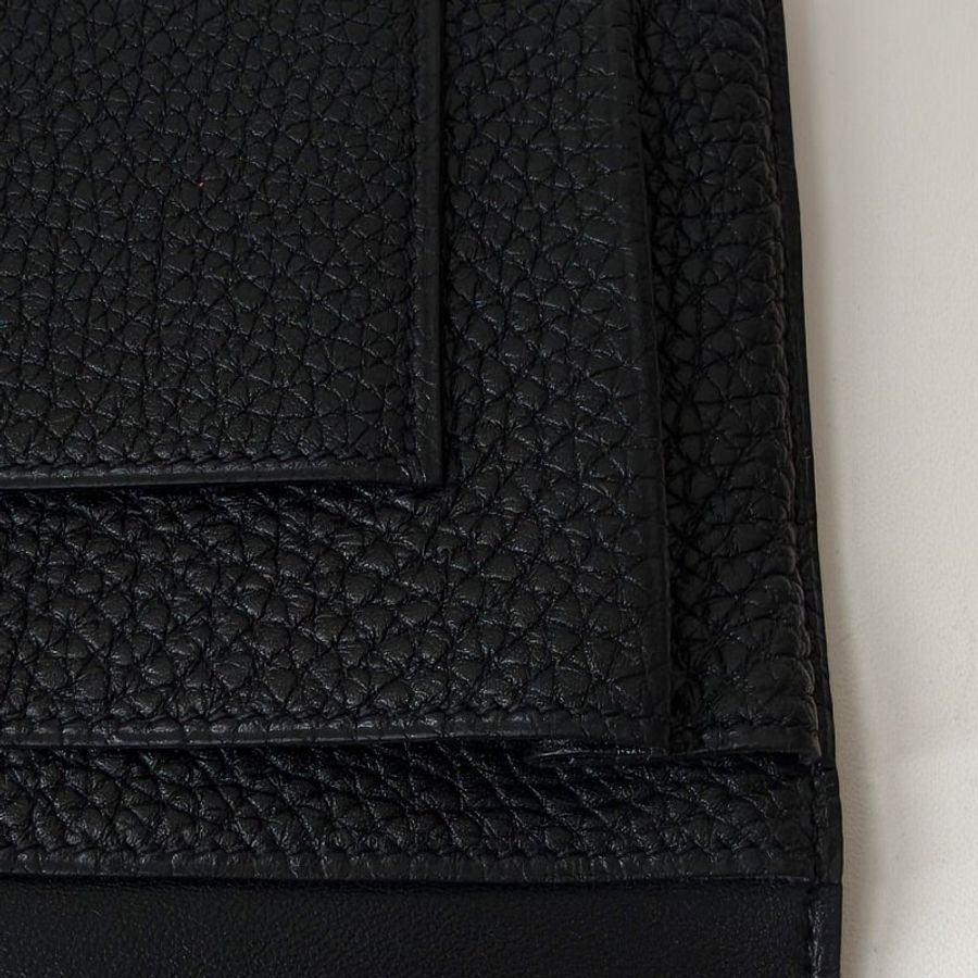 Hermes 愛馬仕celemence 牛皮黑色錢包 框M 長20cm 2009年 97新-13