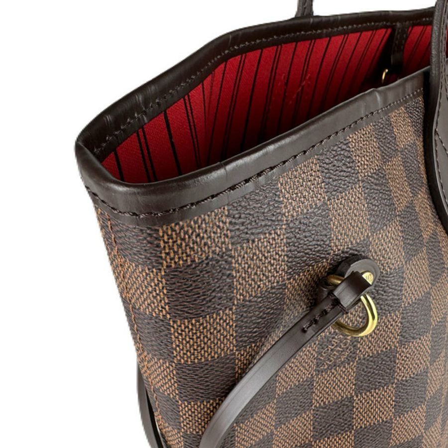 路易威登 Damier Neverfull MM 手提包，Ebene 帆布材質，男女款，N40599，免運費，Z8796-5