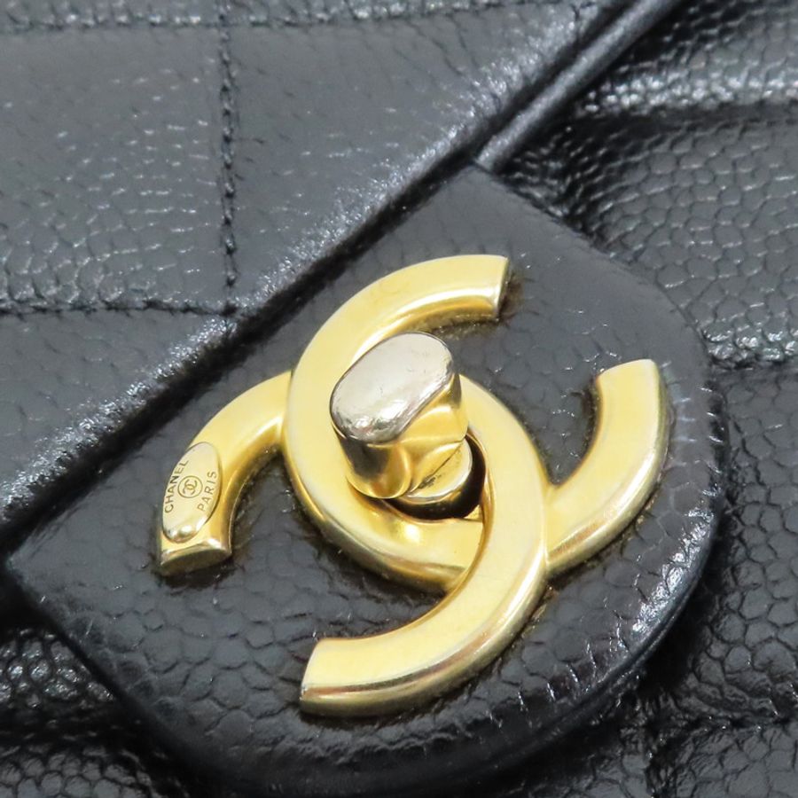 黑色 菱格紋 荔枝紋 牛皮 MINI方胖 肩背包 金釦【CHANEL 香奈兒】 AS2482-7