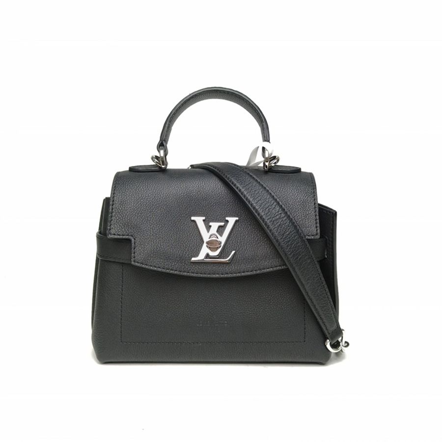 LOUIS VUITTON LockmeEver迷你23黑色牛皮晶片肩背包-0
