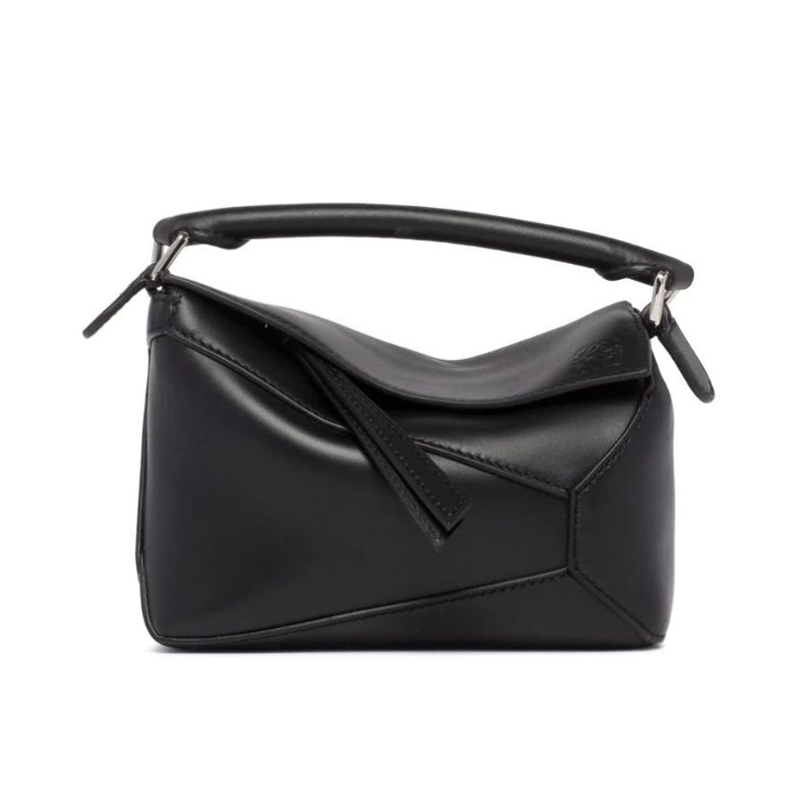 【LOEWE 羅威】Mini Puzzle 迷你 拼圖包 幾何 拼接包 斜背包 肩背包 黑色-0