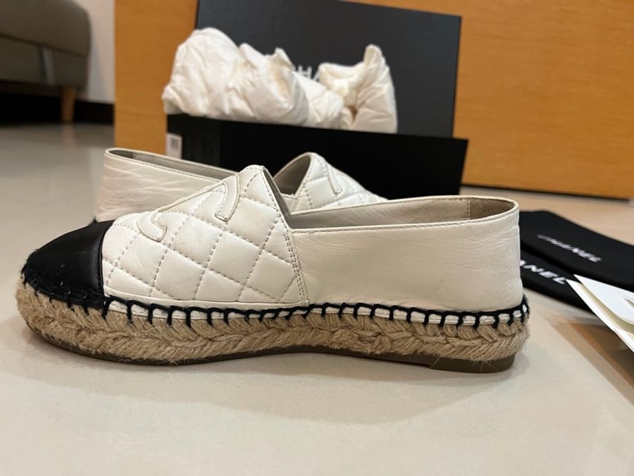 Chanel 經典菱格紋鉛筆鞋 漁夫鞋 小羊皮-3