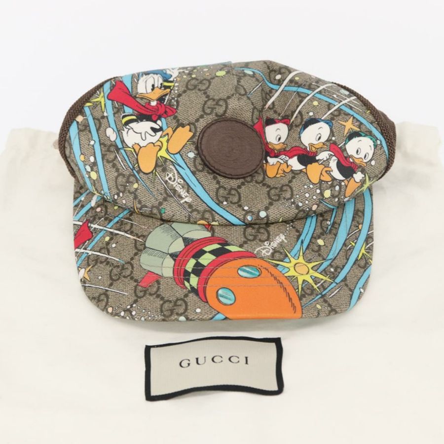 【日本直送】GUCCI GG Supreme GUCCIxDisney PVC 帽 米色 648843 正品 157413M-11