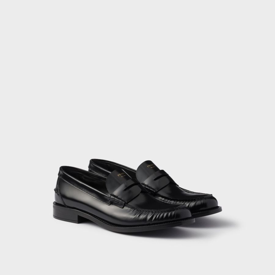 Prada 女士 亮面皮革樂福鞋35 35.5 36 36.5 37 37.5 38 38.5 39 39.5 40 40.5 41 42碼-0