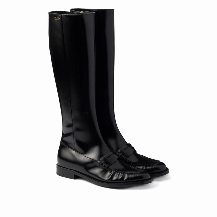 Prada 女士 圓頭長筒靴36 36.5 37 37.5 38 38.5 39 40 41碼-0
