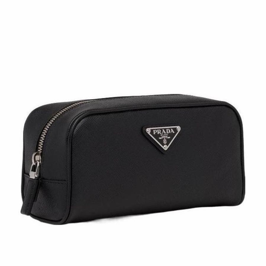 Prada 男士 Saffiano手拿包均碼碼長：19cm、寬：7.5cm、高：9cm-0