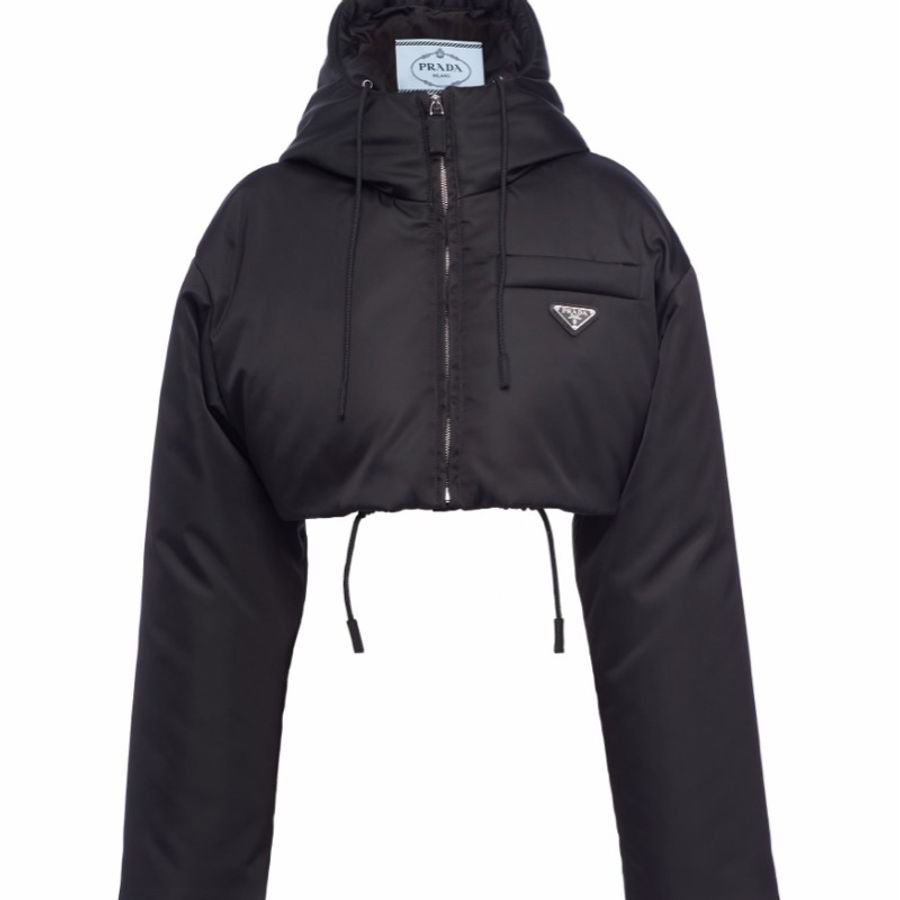 Prada 女士 Re-Nylon短款連帽羽絨服IT-36 IT-38碼-0