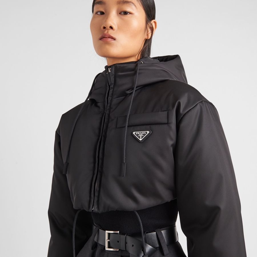 Prada 女士 Re-Nylon短款連帽羽絨服IT-36 IT-38碼-1