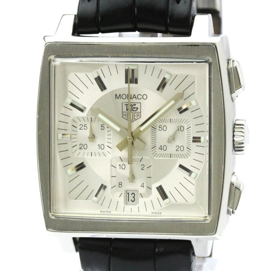 TAG HEUER 豪雅摩納哥系列計時碼錶精鋼自動男士腕錶 CW2112 拋光-0