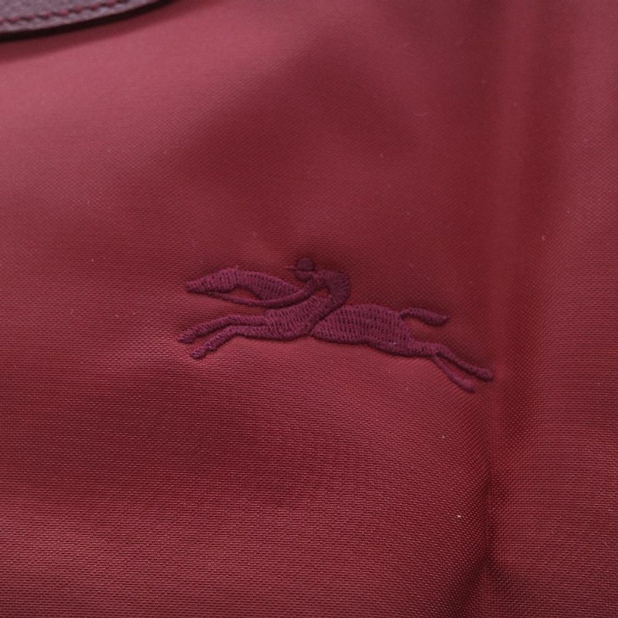 Longchamp 瓏驤 Le Pliage Green L 經典石榴紅 長把尼龍托特包-9
