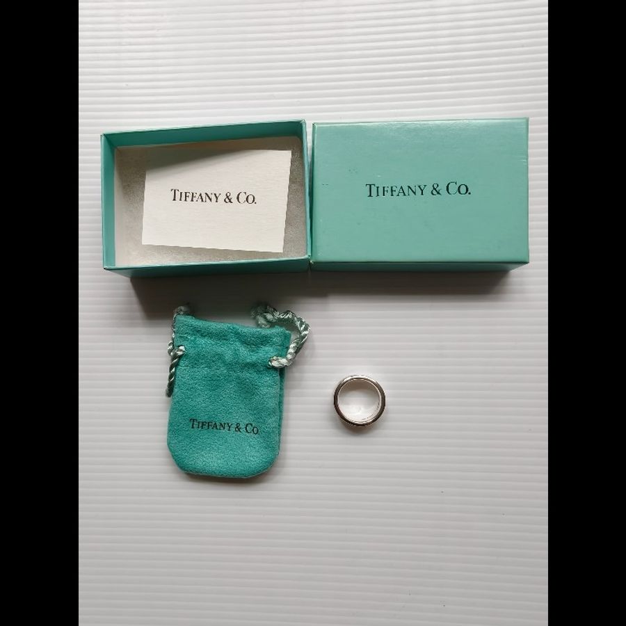 TIFFANY 銀戒指 925銀 11號 6.82g-0
