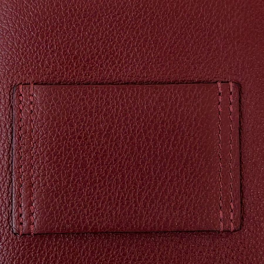 愛馬仕/Hermes 康康 Slim雙色錢包酒紅色牛皮B刻長12.4x寬10.2x厚3厘米 2023年 98新-13