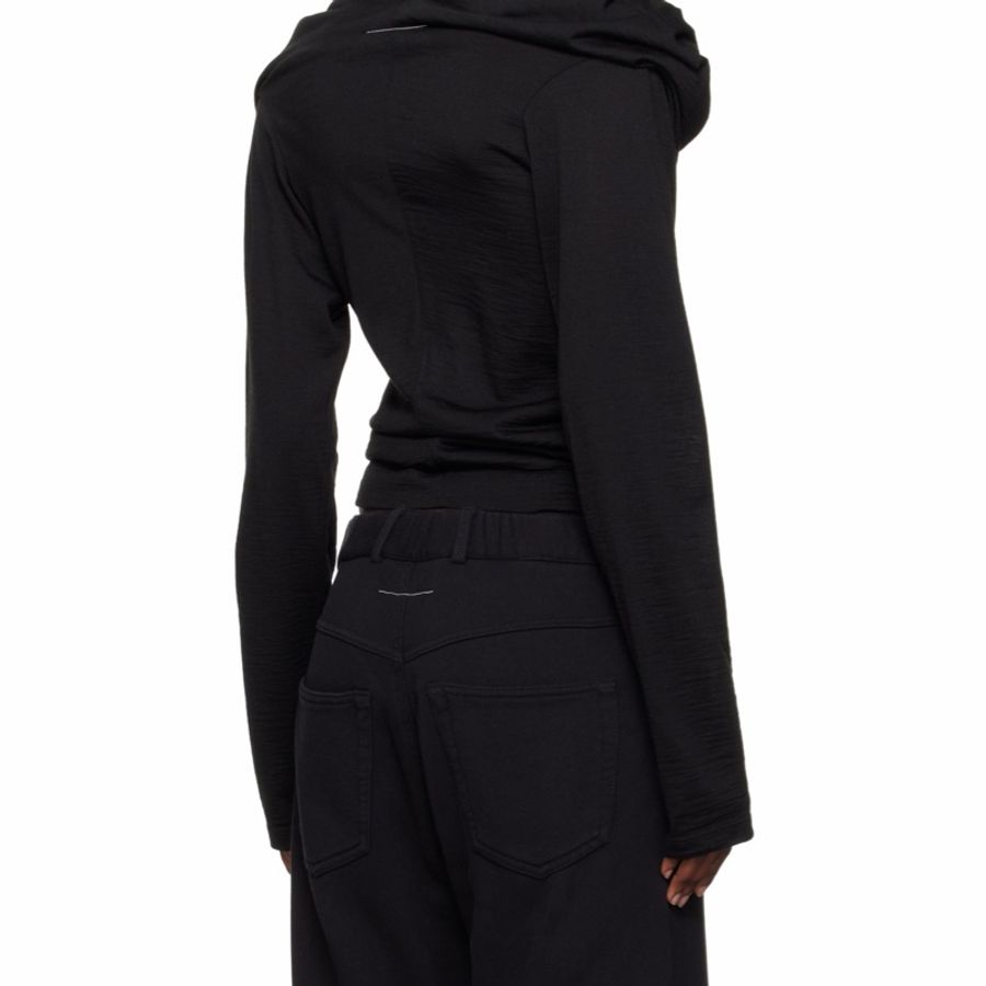 Mm6 Maison Margiela 女士 平紋針織長袖上衣XXS XS S M L XL XXL碼模特身高 177 cm,所穿尺碼 XS 查看尺碼表-1