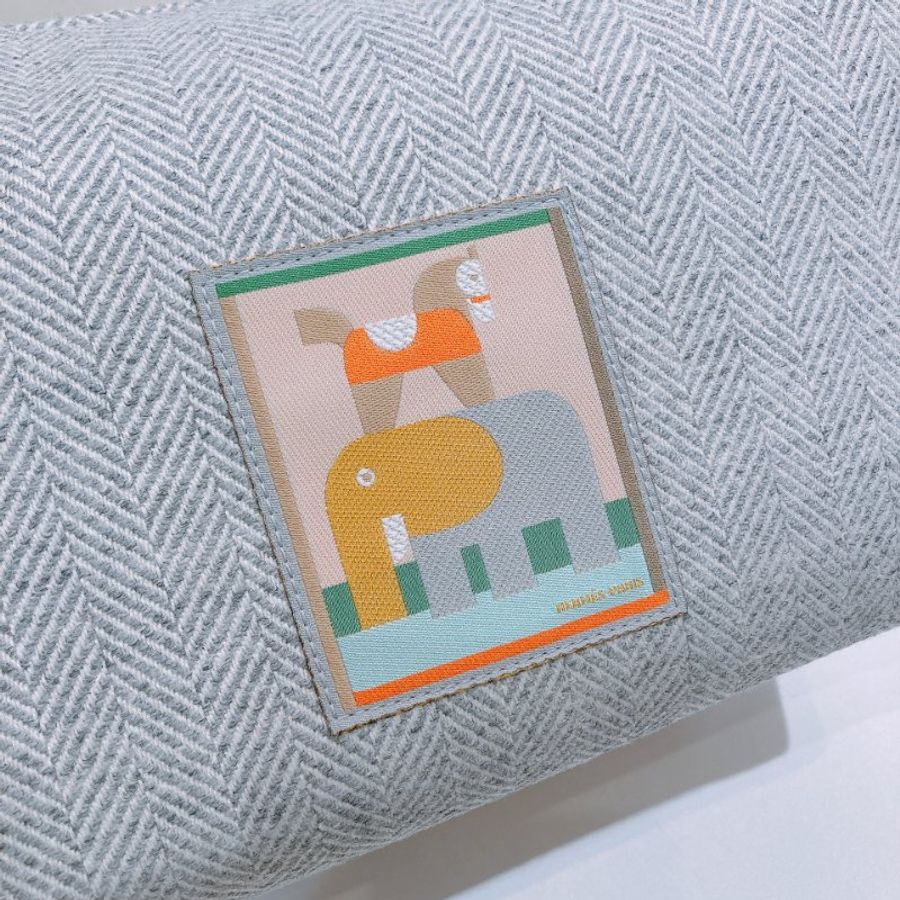 TW4735 Hermes 愛馬仕 飯盒包 大號 動物部落系列Animaux Blacks Case Large Cotton Granit-7
