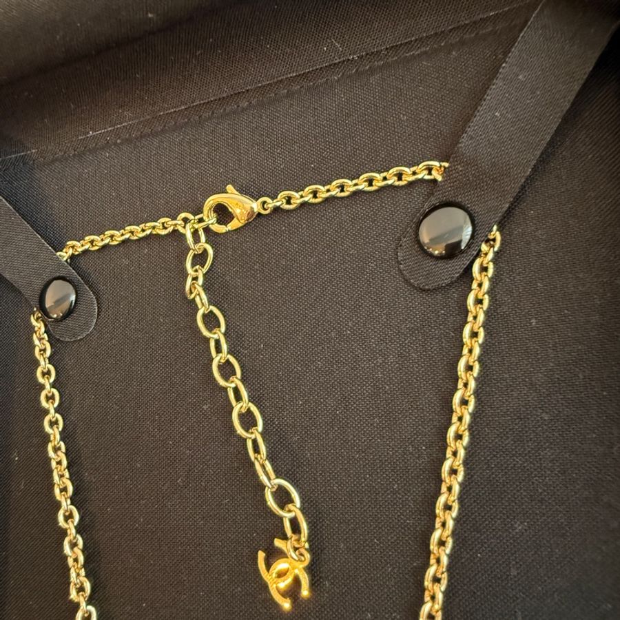 Chanel 淡金愛心項鍊 ❤️❤️❤️❤️-6