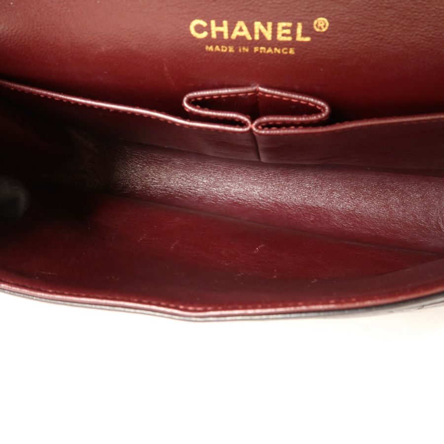 CHANEL 羊皮皮革Classic 25金扣鏈帶肩背袋-4
