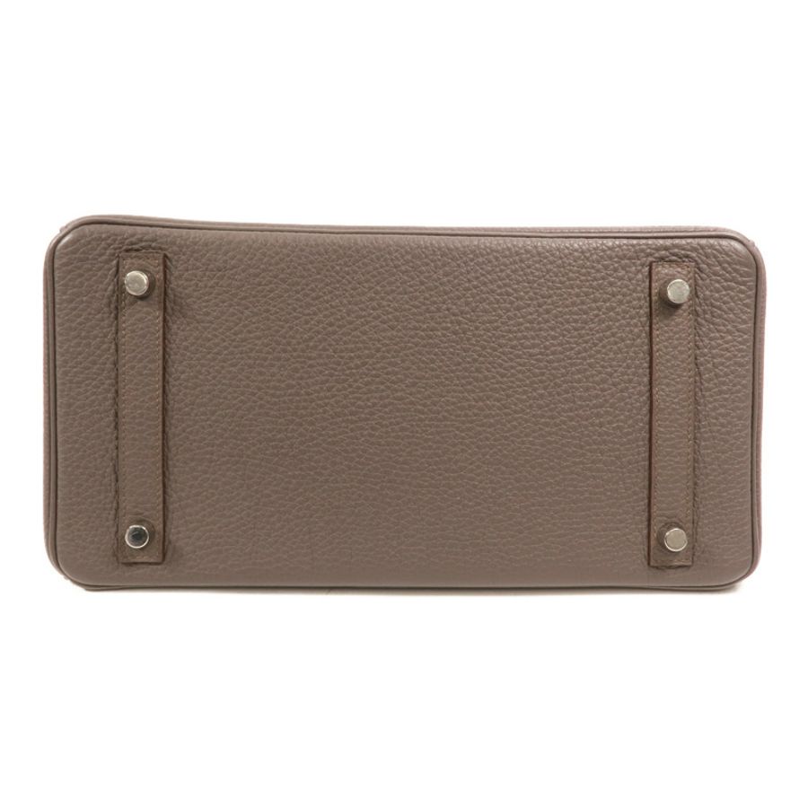 HERMES Togo皮革Birkin 30銀扣手挽袋Etain-3
