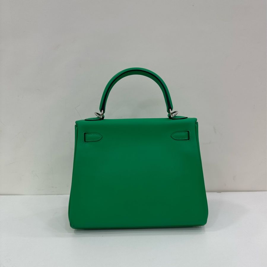 Hermes 愛馬仕 kelly25 薄荷綠銀扣 swift皮 B刻 有購證-2