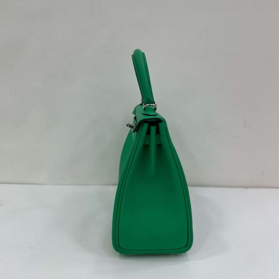 Hermes 愛馬仕 kelly25 薄荷綠銀扣 swift皮 B刻 有購證-3