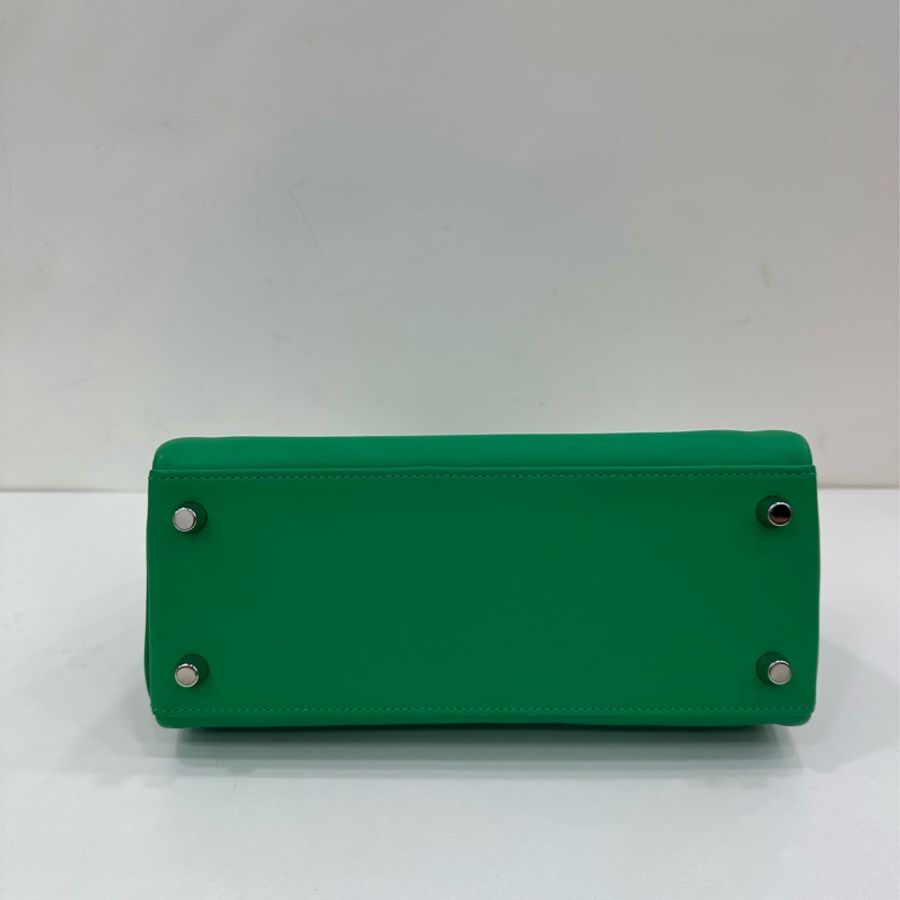 Hermes 愛馬仕 kelly25 薄荷綠銀扣 swift皮 B刻 有購證-5
