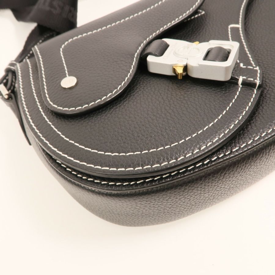 Dior 牛皮皮革Saddle Grained銀扣肩背袋-11