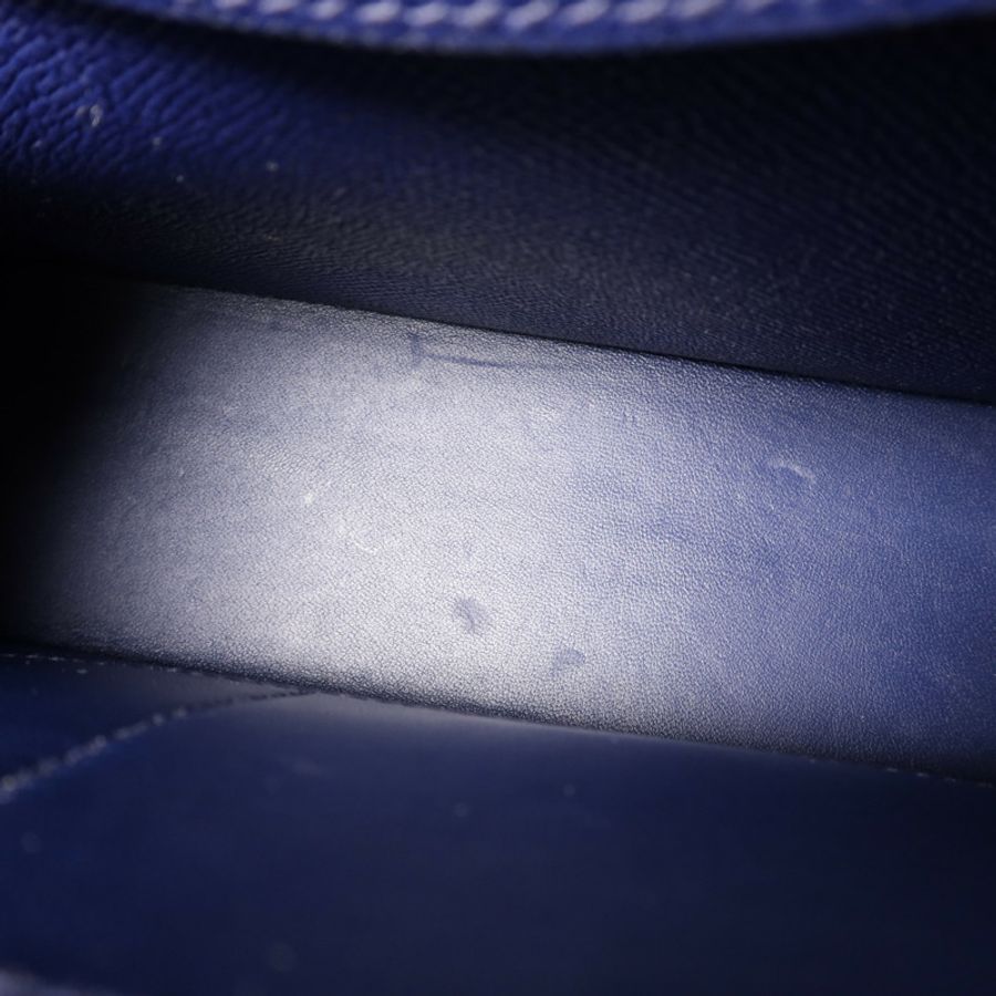 HERMES Epsom皮革Verrou 23銀扣肩背袋Bleu Saphir-17