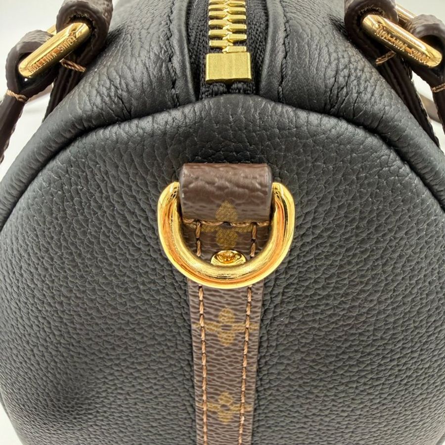 Louis Vuitton -黑色牛皮金釦原花雙耳Express波士頓包╻PM-29